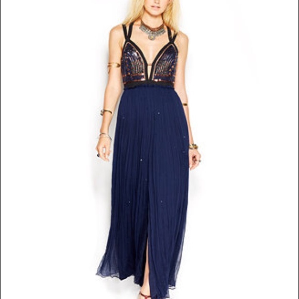 Free people golden chalice maxi dress